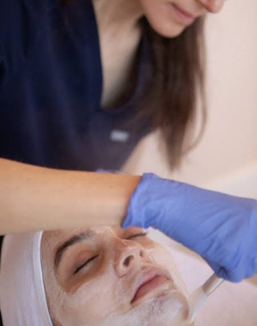 Clarifying mask during a ZO Acne and Oil Control Facial